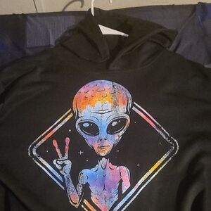 Alienware Black Sweater with Colorful Alien Design CUSTOM HOODIE